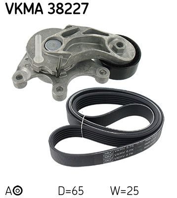 Комплект поліклинових ременів SKF VKMA38227 - zapix