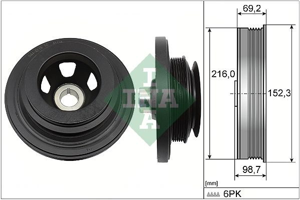Шків колінвалу SCHAEFFLER INA 544011610 - zapix