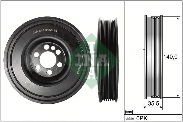 Шків колінвалу SCHAEFFLER INA 544015910 - zapix
