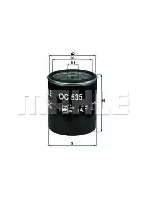 Оливний фільтр MAHLE OC535 - zapix