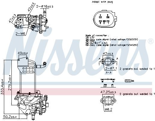 Клапан EGR NISSENS 98359 - zapix
