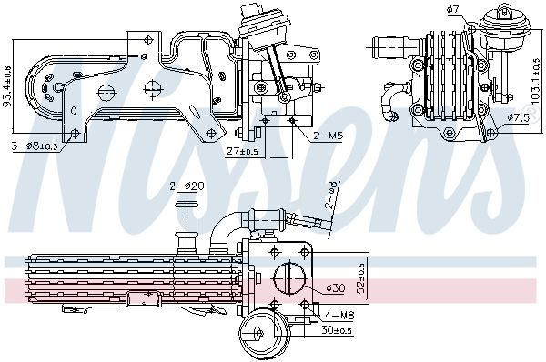 Радіатор EGR NISSENS 989420 - zapix