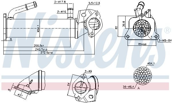 Радіатор EGR NISSENS 989322 - zapix
