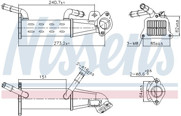 Радіатор EGR NISSENS 989451 - zapix