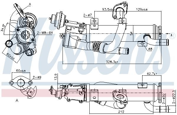 Радіатор EGR NISSENS 989329 - zapix