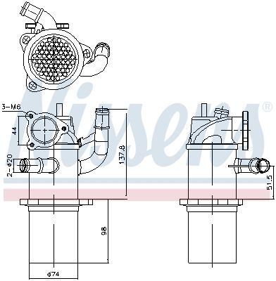 Радіатор EGR NISSENS 989423