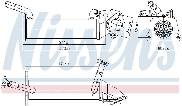 Радіатор EGR NISSENS 989401 - zapix