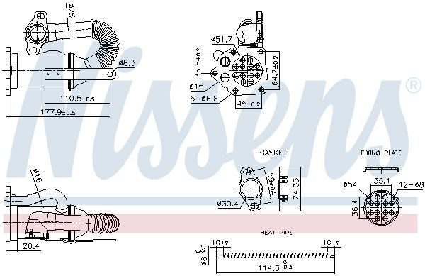Радіатор EGR NISSENS 989453 - zapix