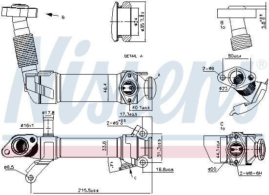 Радіатор EGR NISSENS 989281 - zapix