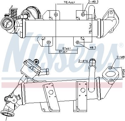 Радіатор EGR NISSENS 989287 - zapix