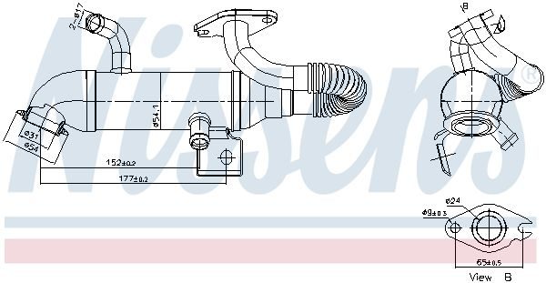 Радіатор EGR NISSENS 989408 - zapix