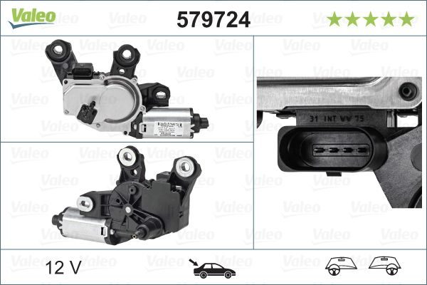 Двигун склоочисника VALEO 579724 - zapix