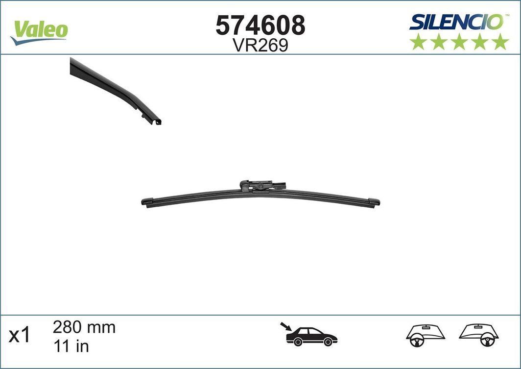 Щітка склоочисника VALEO 574608 - zapix