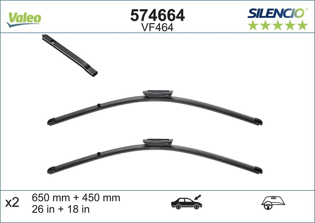 Щітка склоочисника VALEO 574664 - zapix