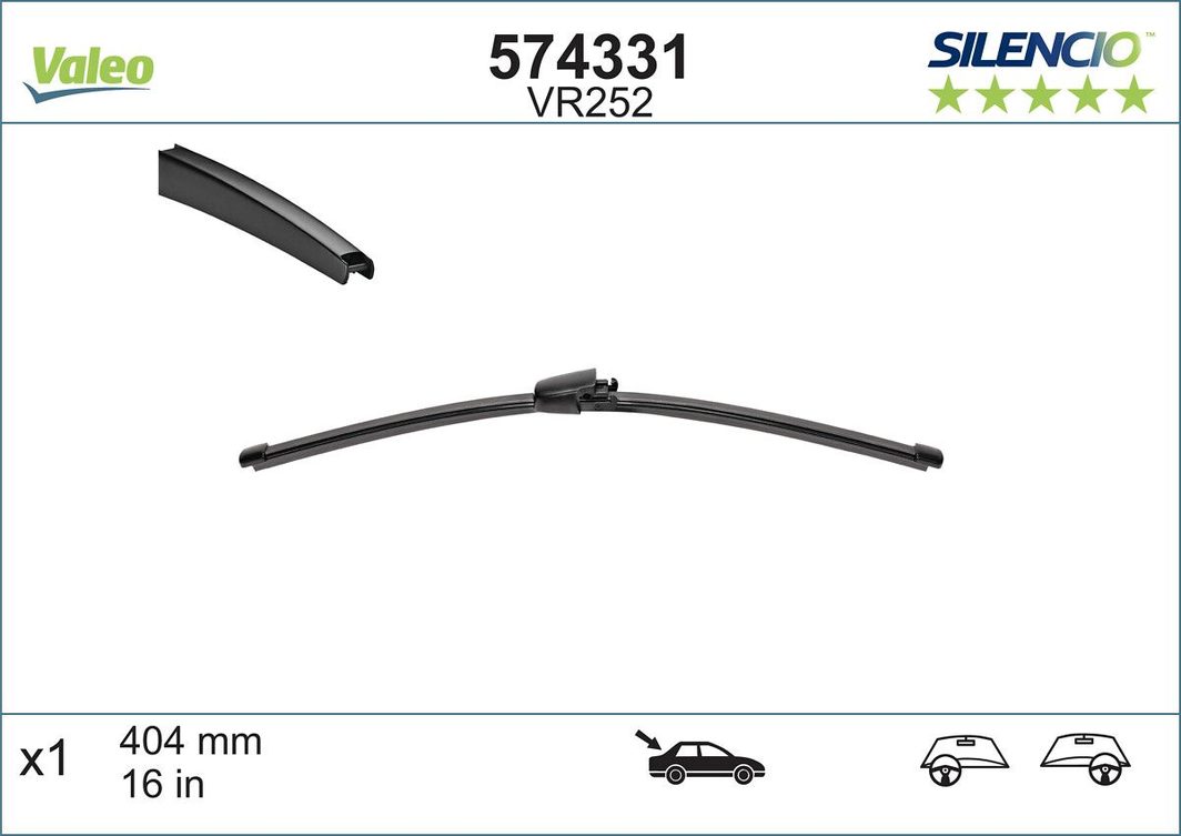 Щітка склоочисника VALEO 574331 - zapix