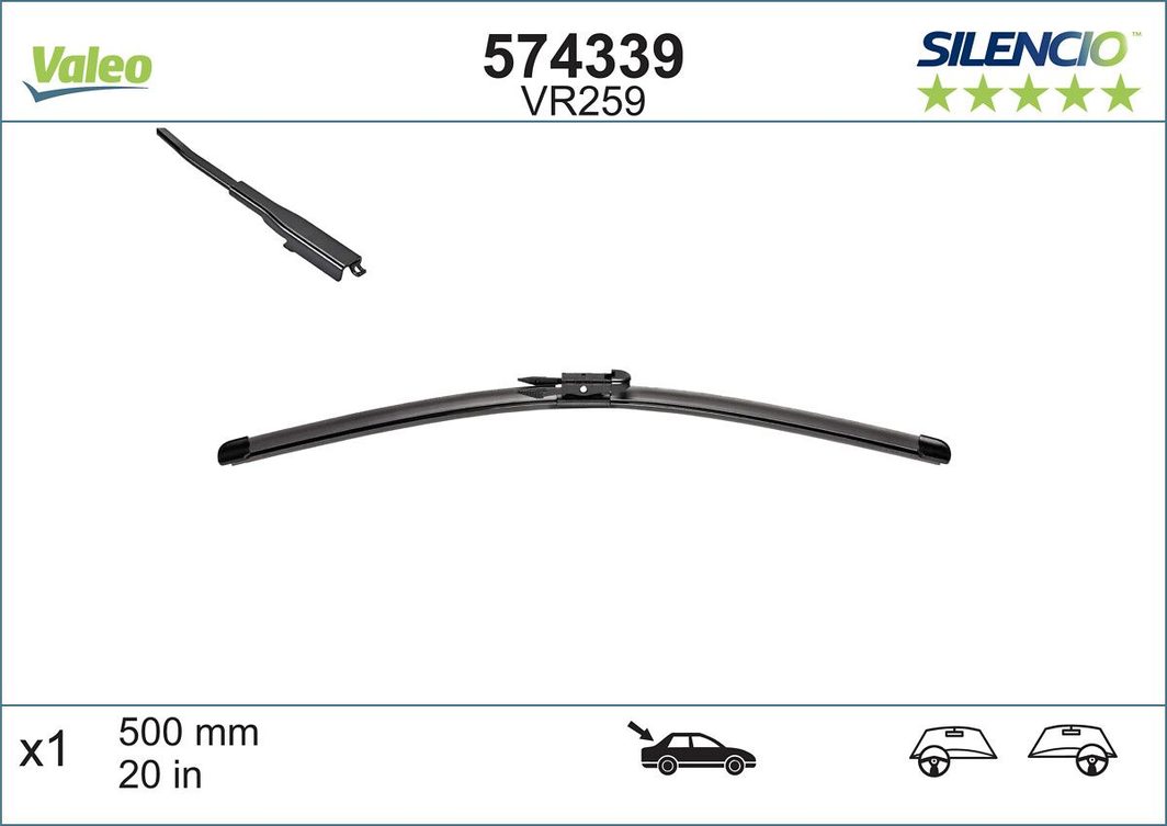Щітка склоочисника VALEO 574339 - zapix