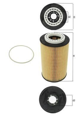 Оливний фільтр MAHLE OX1028D - zapix