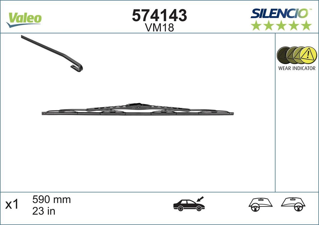 Щітка склоочисника VALEO 574143 - zapix