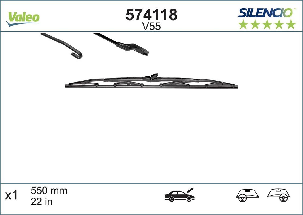 Щетка стеклоочистителя VALEO 574118
