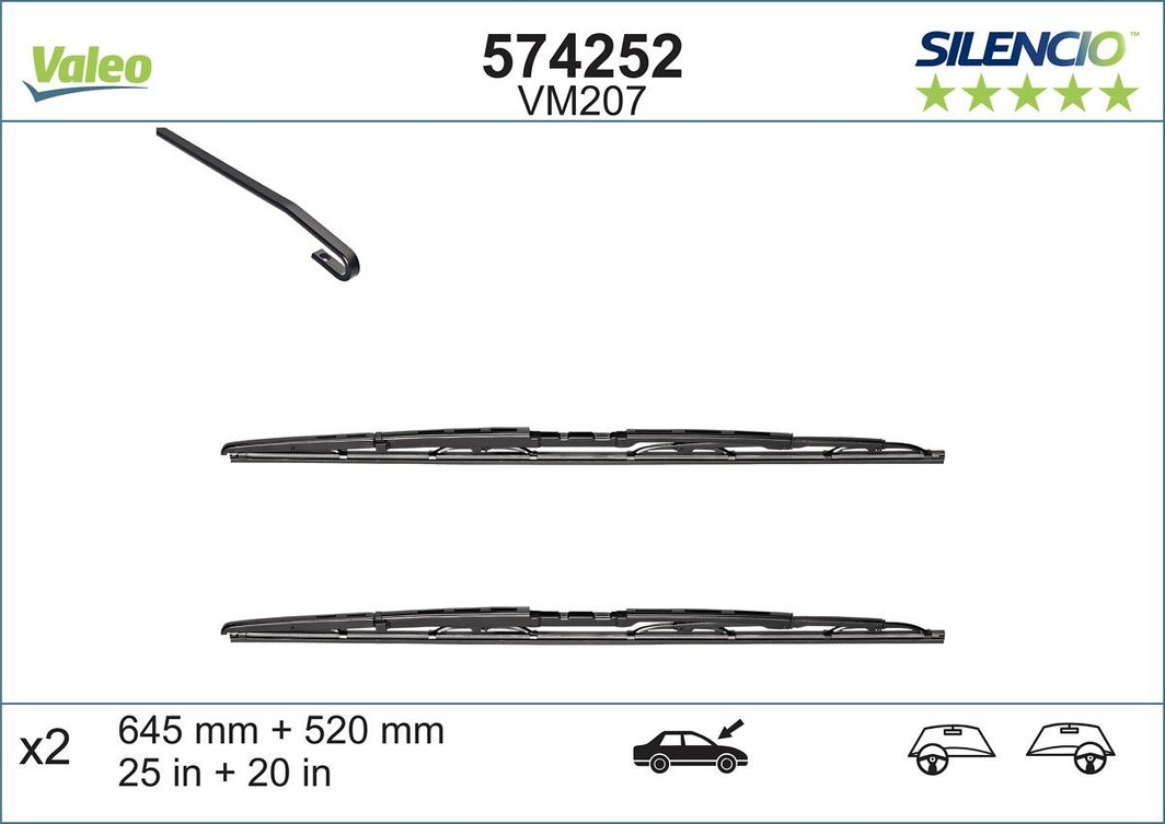 Щітка склоочисника VALEO 574252 - zapix