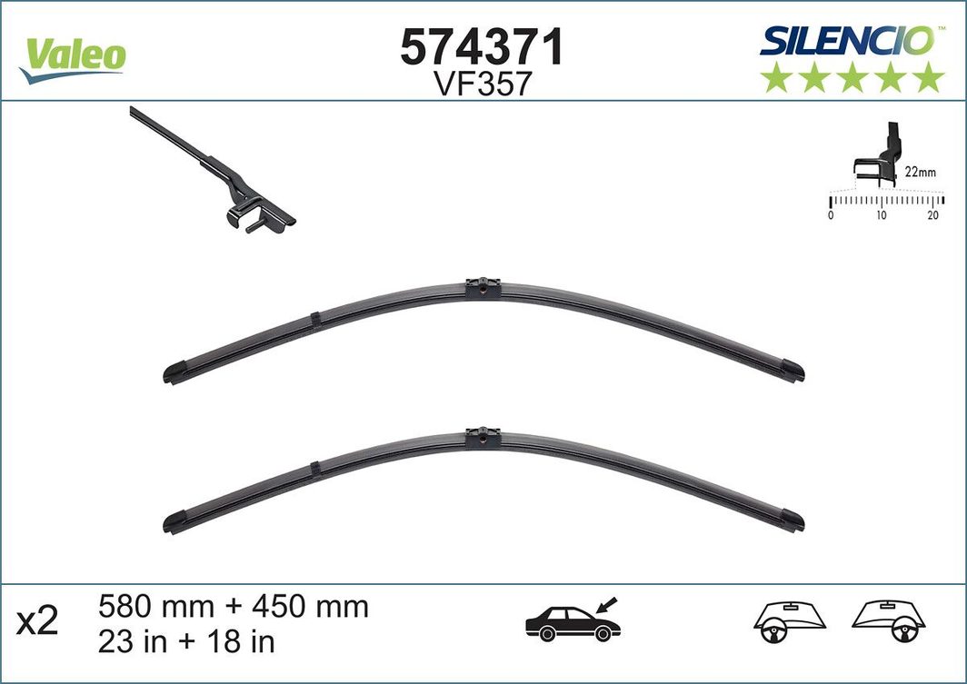 Щітка склоочисника VALEO 574371 - zapix