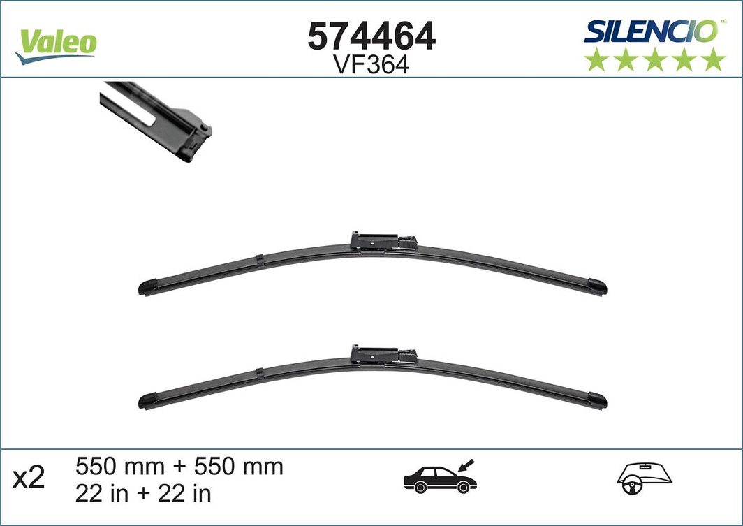 Щітка склоочисника VALEO 574464 - zapix