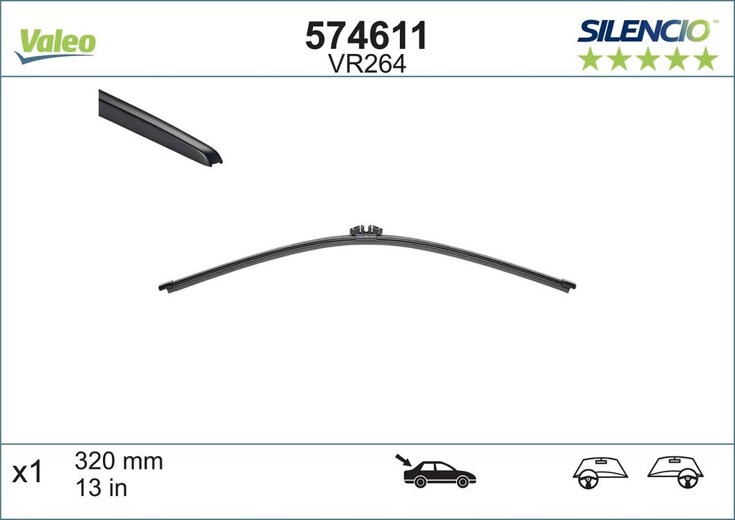 Щітка склоочисника VALEO 574611 - zapix