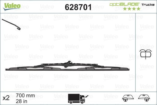 Щітка склоочисника VALEO 628701