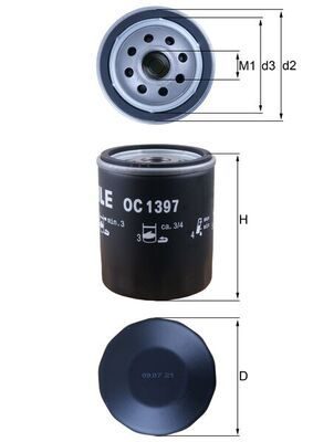 Оливний фільтр MAHLE OC1397 - zapix