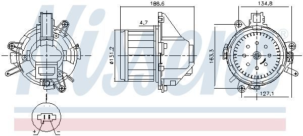 Вентилятор салону NISSENS 87596 - zapix