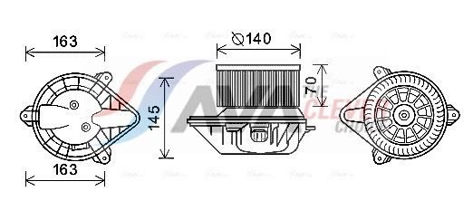Вентилятор салону AVA QUALITY COOLING OL8624 - zapix