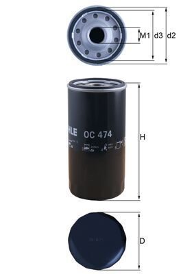 Оливний фільтр MAHLE OC474 - zapix