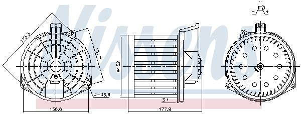 Вентилятор салону NISSENS 87549 - zapix