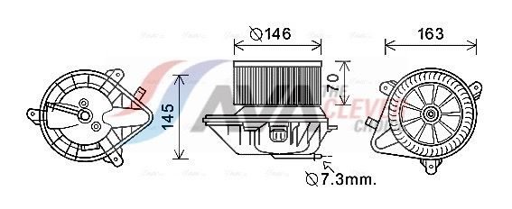Вентилятор салону AVA QUALITY COOLING CN8292 - zapix