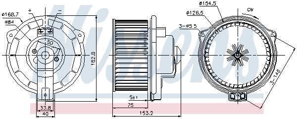 Вентилятор салону NISSENS 87107 - zapix