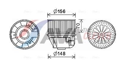 Вентилятор салону AVA QUALITY COOLING FD8633 - zapix