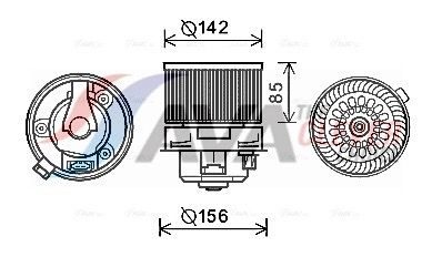 Вентилятор салону AVA QUALITY COOLING PE8371 - zapix