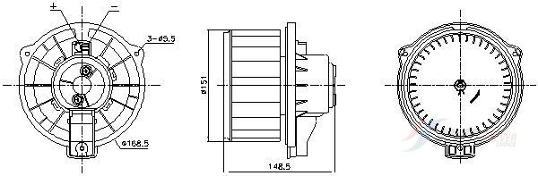 Вентилятор салону AVA QUALITY COOLING TO8802 - zapix