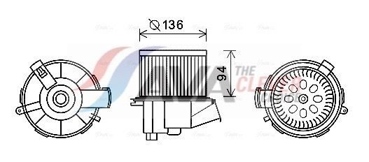 Вентилятор салону AVA QUALITY COOLING PE8387 - zapix