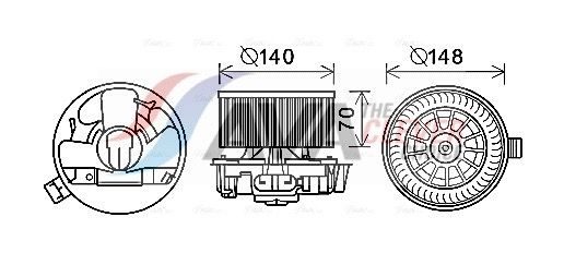 Вентилятор салону AVA QUALITY COOLING DA8010 - zapix