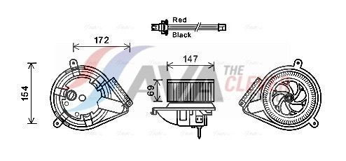 Вентилятор салону AVA QUALITY COOLING MS8617 - zapix