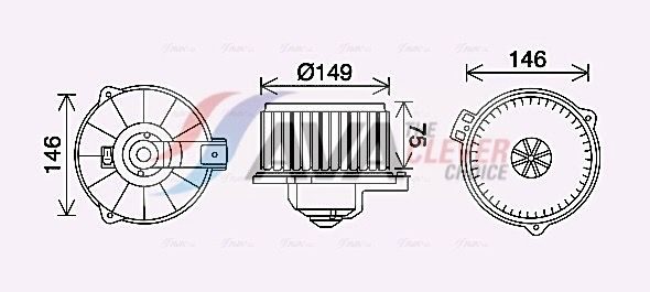 Вентилятор салону AVA QUALITY COOLING TO8735 - zapix