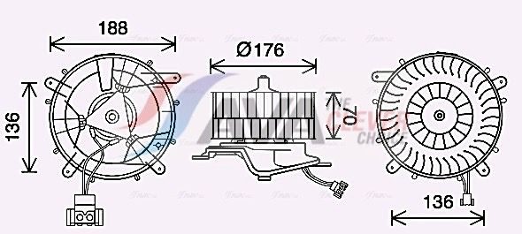 Вентилятор салону AVA QUALITY COOLING MS8689 - zapix