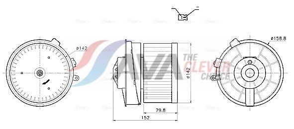 Вентилятор салону AVA QUALITY COOLING DN8486 - zapix