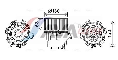 Вентилятор салону AVA QUALITY COOLING RT8599 - zapix