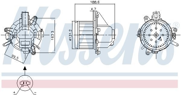Вентилятор салону NISSENS 87542 - zapix