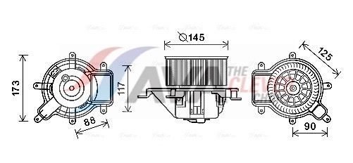 Вентилятор салону AVA QUALITY COOLING PE8390 - zapix