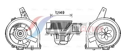 Вентилятор салону AVA QUALITY COOLING ST8044 - zapix