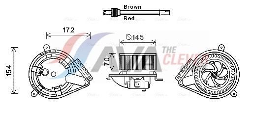 Вентилятор салону AVA QUALITY COOLING MS8627 - zapix