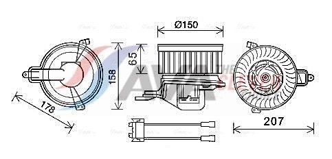 Вентилятор салону AVA QUALITY COOLING CN8511 - zapix